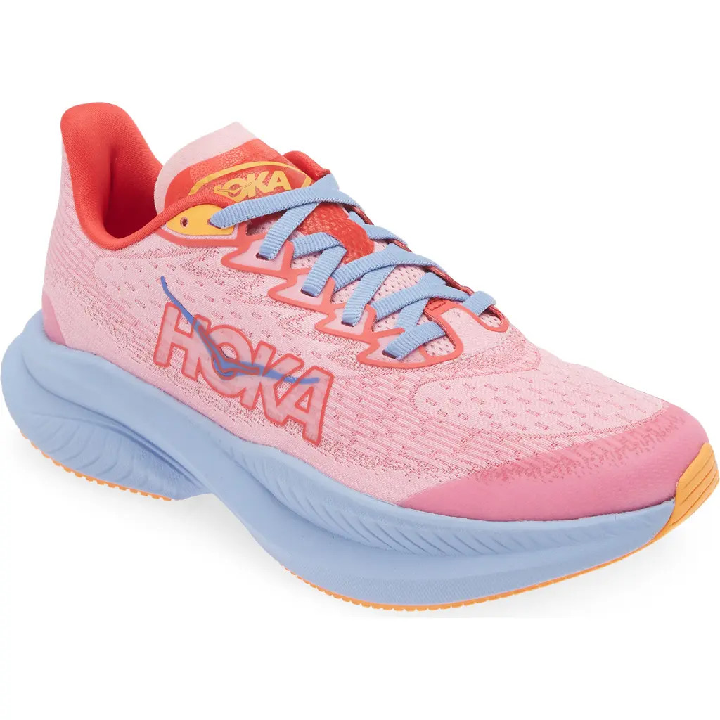 HOKA Kids' Mach 6 Running Shoe in Pink Multi at Nordstrom, Size 7 M | Nordstrom