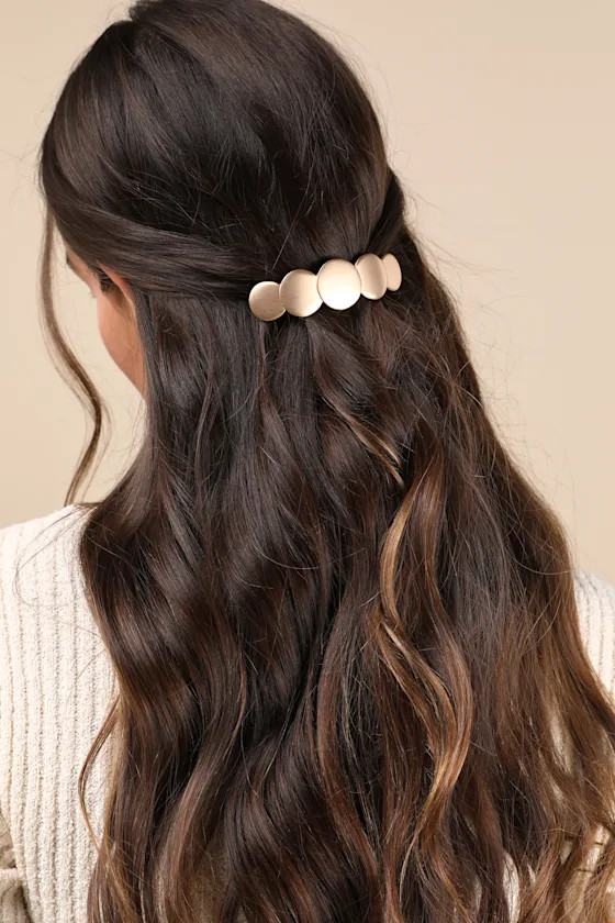 'Round We Go Gold Hair Clip | Lulus