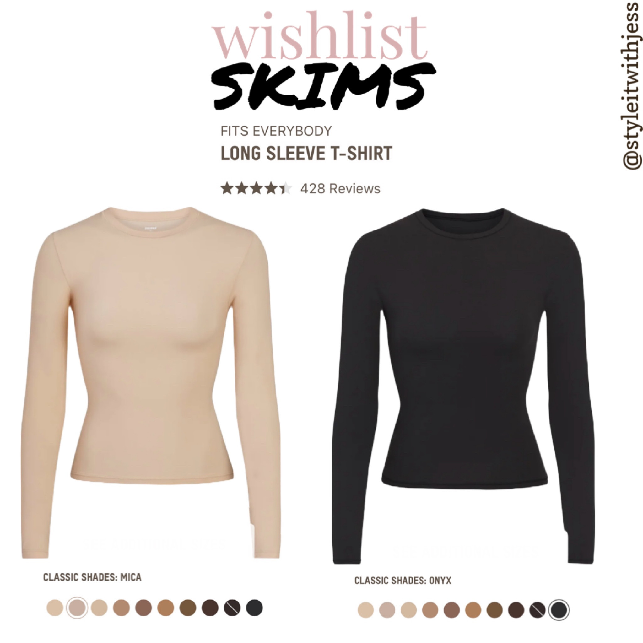 SKIMS fits everybody LONG SLEEVE T-SHIRT comes in many more colors 🖤

#LTKfindsunder100 #LTKstyletip #LTKworkwear