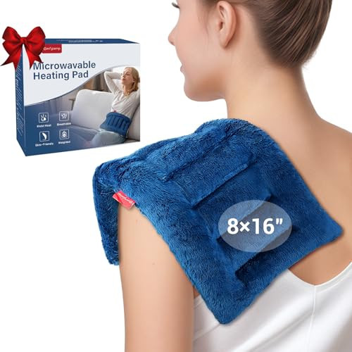 Comfytemp Microwave Heating Pad for Pain Relief, 8"x16" 2.18LB Hot Pack Moist Heat Relief for Neck Shoulder, Cramps, Muscle Ache, Warm Compress Relaxation Items for Women Men Seniors | Amazon (US)