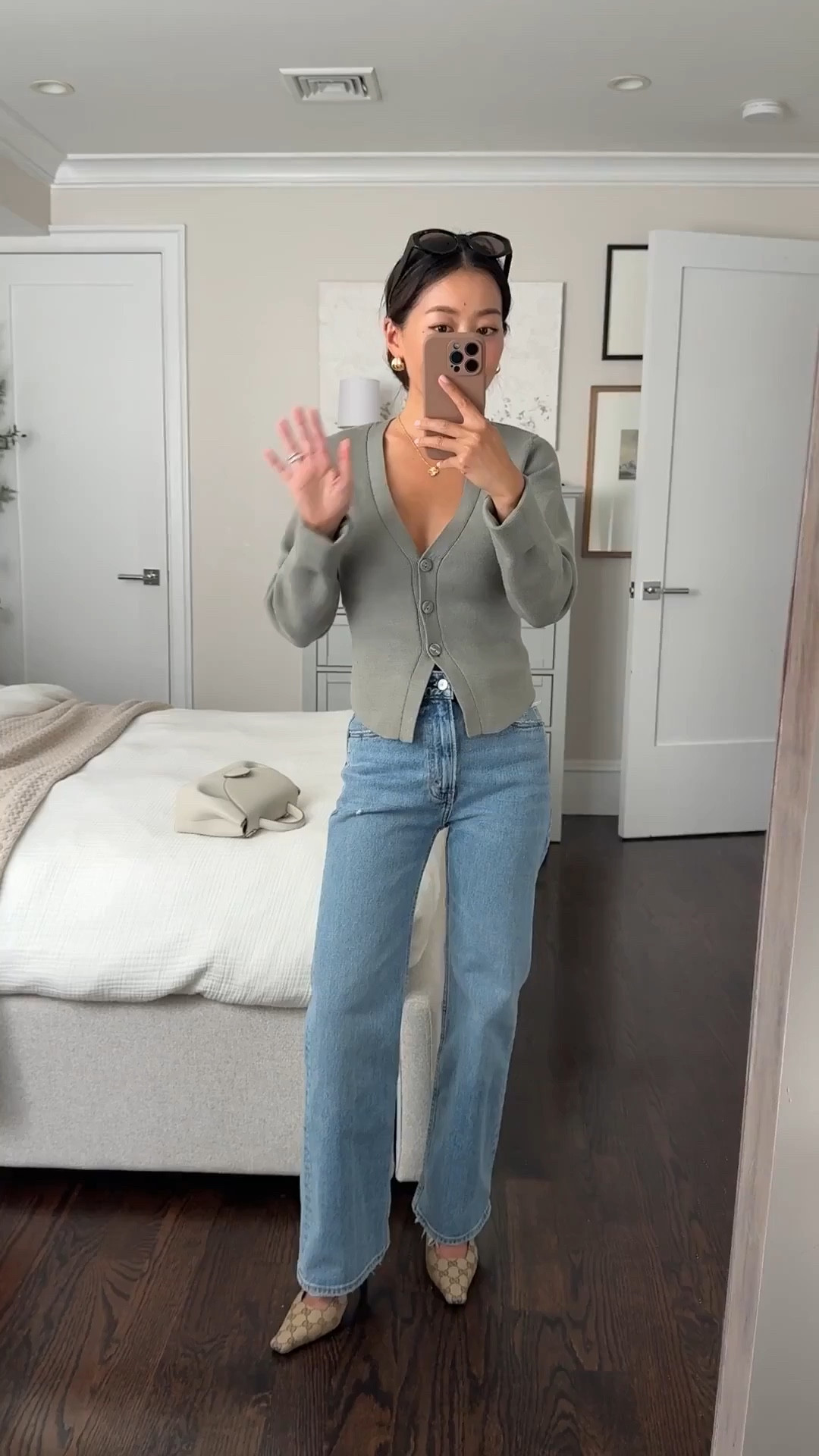 Code AFJEAN for an extra 15% off this weekend!

• Abercrombie high rise 90s relaxed jeans 24 Extra Short - I’m in an old wash but Medium is fully stocked in this length

these are like a relaxed straight jean on me, and this extra short length works well for me with flats or a kitten heel

• Abercrombie rounded sleeve cardigan xxs - nice shape and structure. Note that it has a lower v neckline cut so would need a tank under for work

In the slim straight ankle jeans linked in size 24 short as well, great staple.

petite jeans sale , dinner outfit, lunch with friends look, workwear with jeans #LTKFallSale 

#LTKWorkwear #LTKPetite