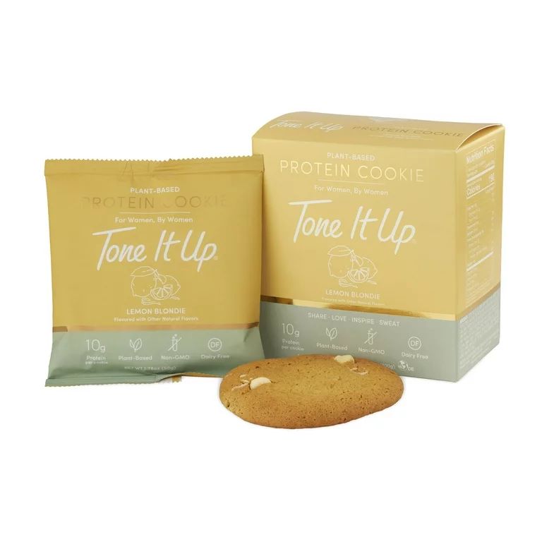 Tone It Up Plant Based Protein Cookies, Lemon Blondie, 10g Protein, 4 Count - Walmart.com | Walmart (US)