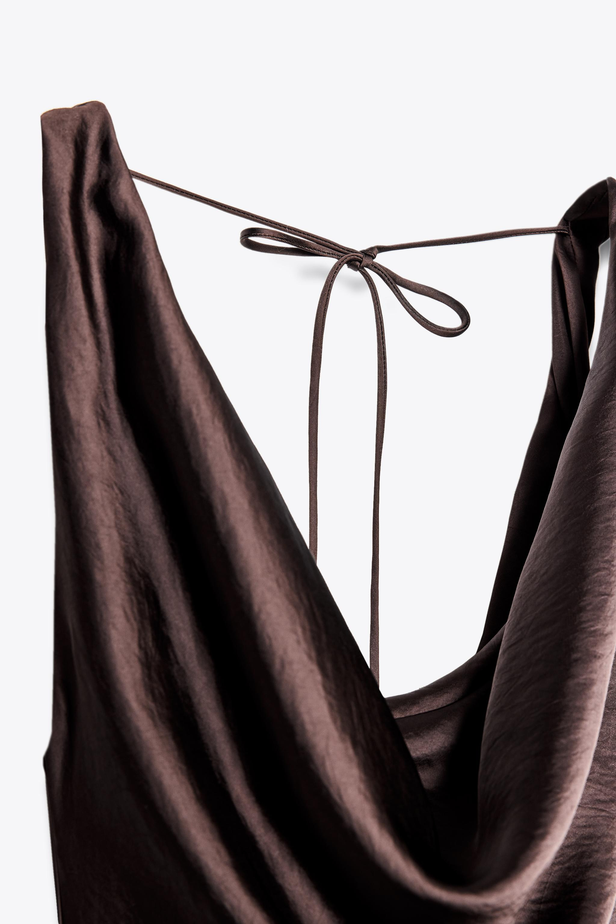 ZW COLLECTION SATIN LONG DRESS | Zara US