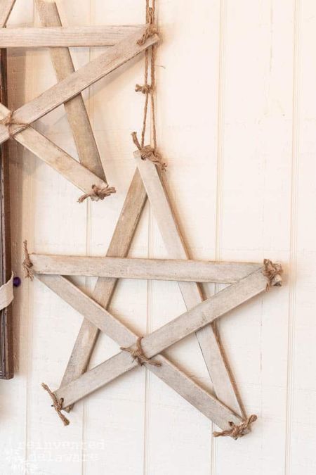Learn how to make this rustic farmhouse Christmas star using an upcycled louvered door or paint sticks! Full tutorial on my blog at ReinventedDelaware.com https://www.reinventeddelaware.com/farmhouse-style-star-easy-diy/

#LTKHoliday #LTKhome #LTKSeasonal