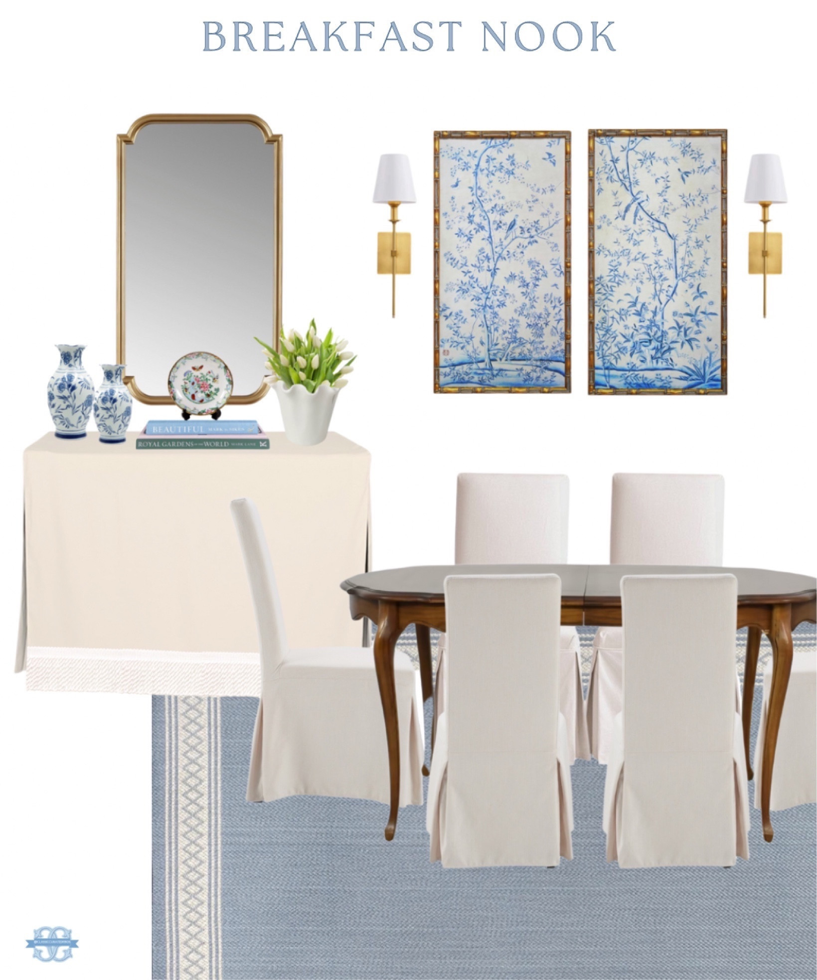Design inspo for a Traditional style Breakfast Nook 🤍🍽️

Home Decor, Dining Room, Dining Table, Dining Chairs, Grandmillennial, Blue and White 

#LTKhome