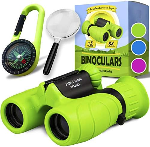 Promora Binoculars for Kids, Camping Set for Kids with Magnifying Glass & Compass (Green) - Toy G... | Amazon (US)