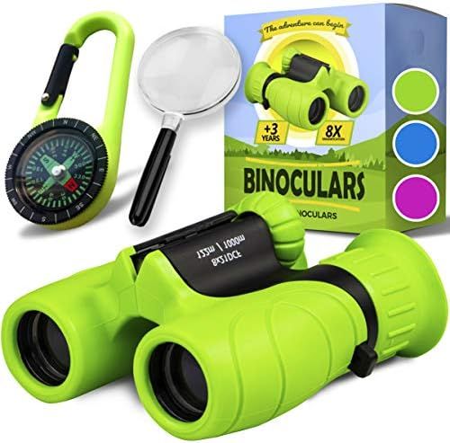 Promora Binoculars for Kids, Camping Set for Kids with Magnifying Glass & Compass (Green) - Toy G... | Amazon (US)