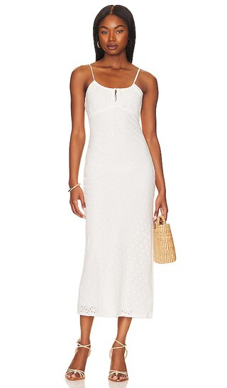 Raya Midi Dress in White | Revolve Clothing (Global)