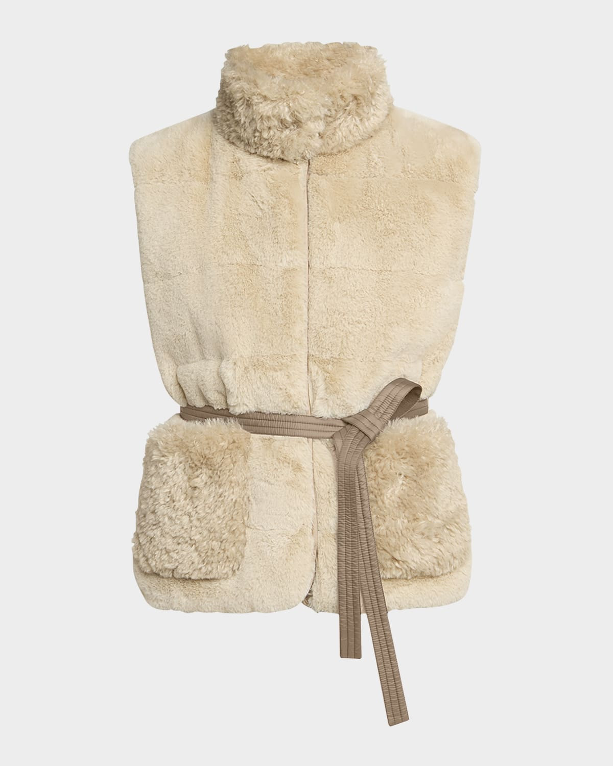 Joui Belted Faux Fur Vest | Neiman Marcus