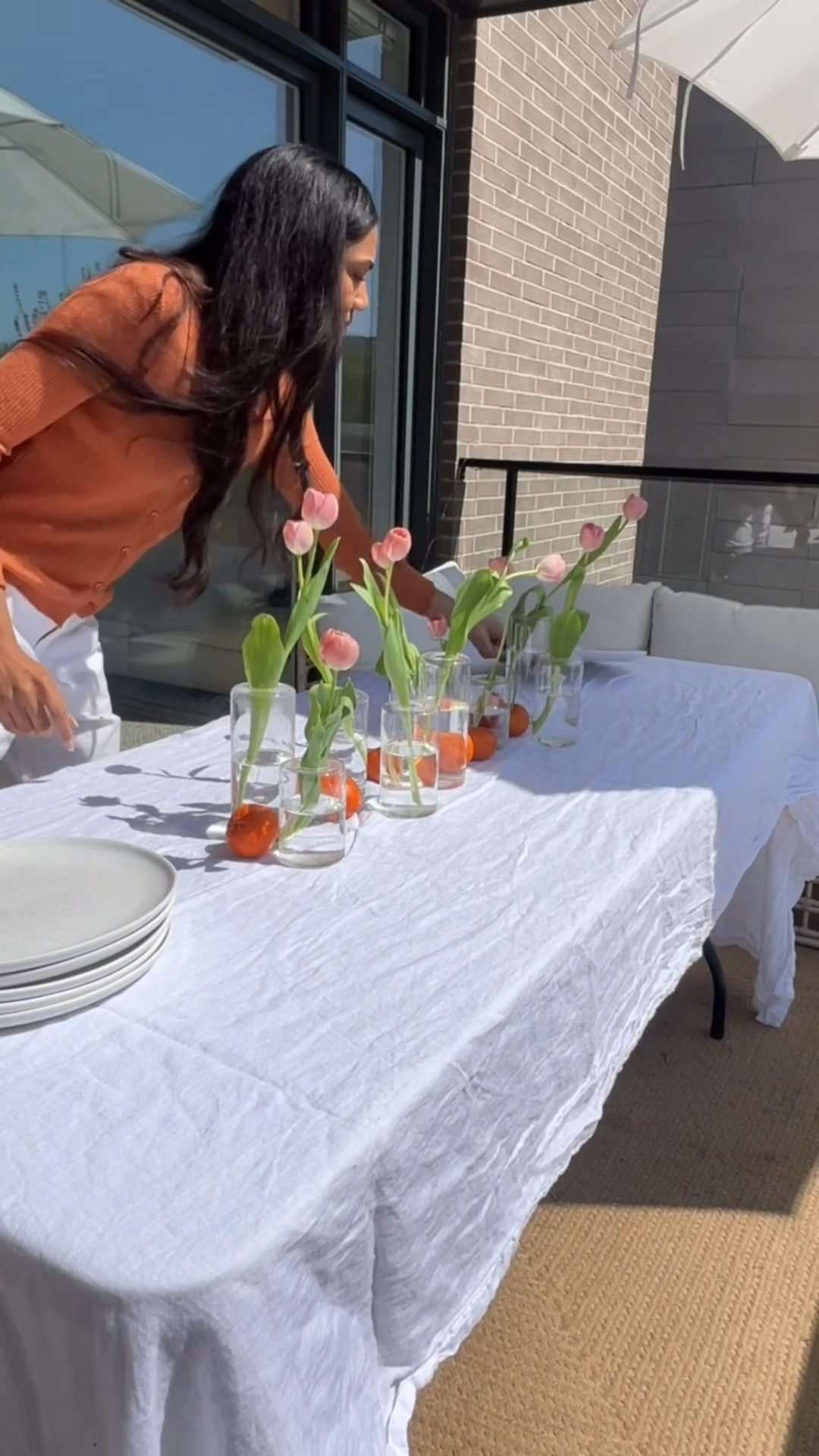 Table scape | spring table scape ideas | table scape inspo | linen table cloth | fable plates | outdoor rug | outdoor umbrella | patio furniture | bud vases | minimal glass bud vases | minimal flatware | Vince satin flatware | our place drinking glasses cb2 outdoor sofa | Cana 3-piece outdoor patio sectional sofa

#LTKSeasonal #LTKHome