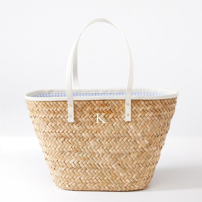 Striped Palm Leaf Tote | Mark and Graham