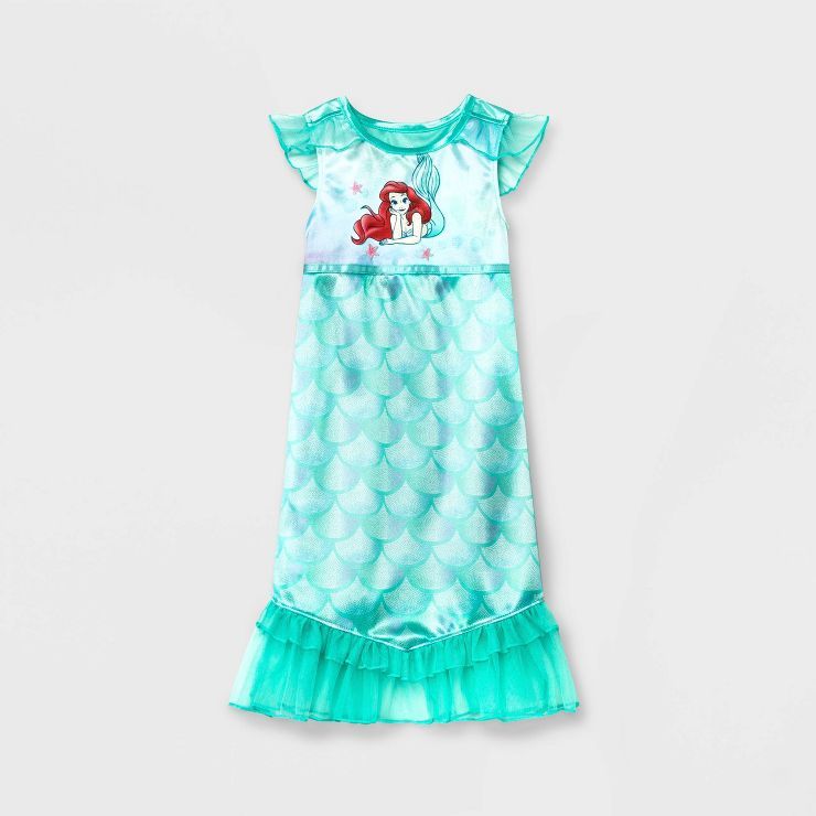 Toddler Girls' Disney Princess Ariel Dress-Up NightGown - Blue | Target