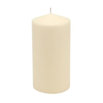Stonebriar 3pk Tall 3'' x 6'' 65 Hour Long Burning Unscented Ivory Wax Pillar Candle | Target
