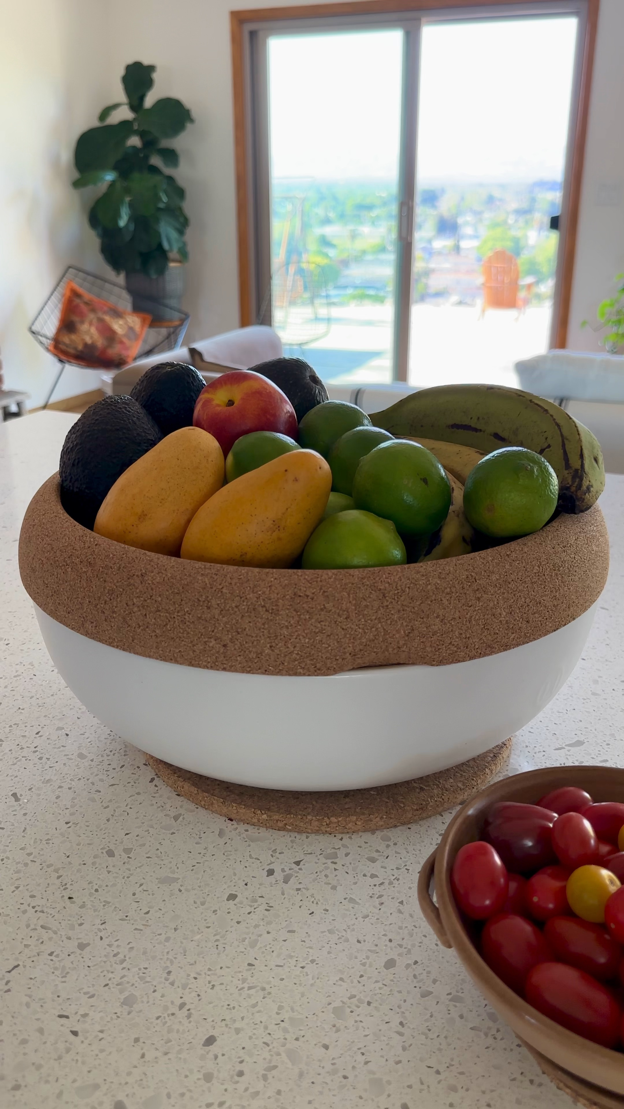 One of my #favorite #essentials in the #kitchen is my #EmileHenry #fruitbowl. It was a gift from my family for my birthday and it has become a #mostuseditem. They say the #cork lid was inspired by the French tradition of throwing corks into the fruit bowl to absorb moisture and keep flies away. The #ceramic bottom blocks light from my onions, shallots and garlic, but has holes for ventilation. 
#freshproduce #fruitsandveggies 

#LTKhome