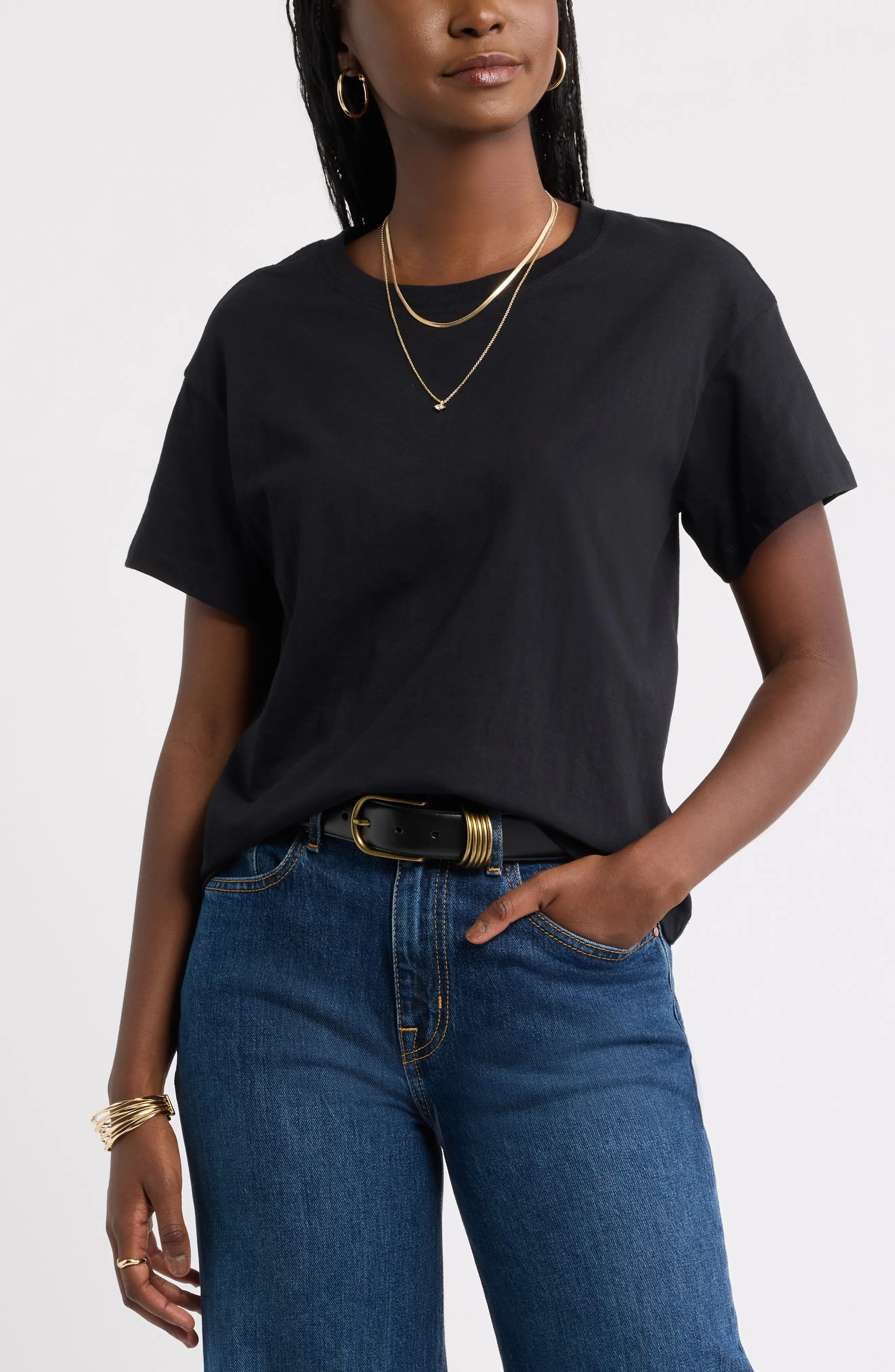 Treasure & Bond Favorite T-Shirt in Brown Chicory at Nordstrom, Size Large | Nordstrom
