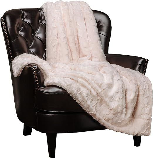 Chanasya Fuzzy Faux Fur Throw Blanket - Light Weight Blanket for Bed Couch and Living Room Suitab... | Amazon (US)