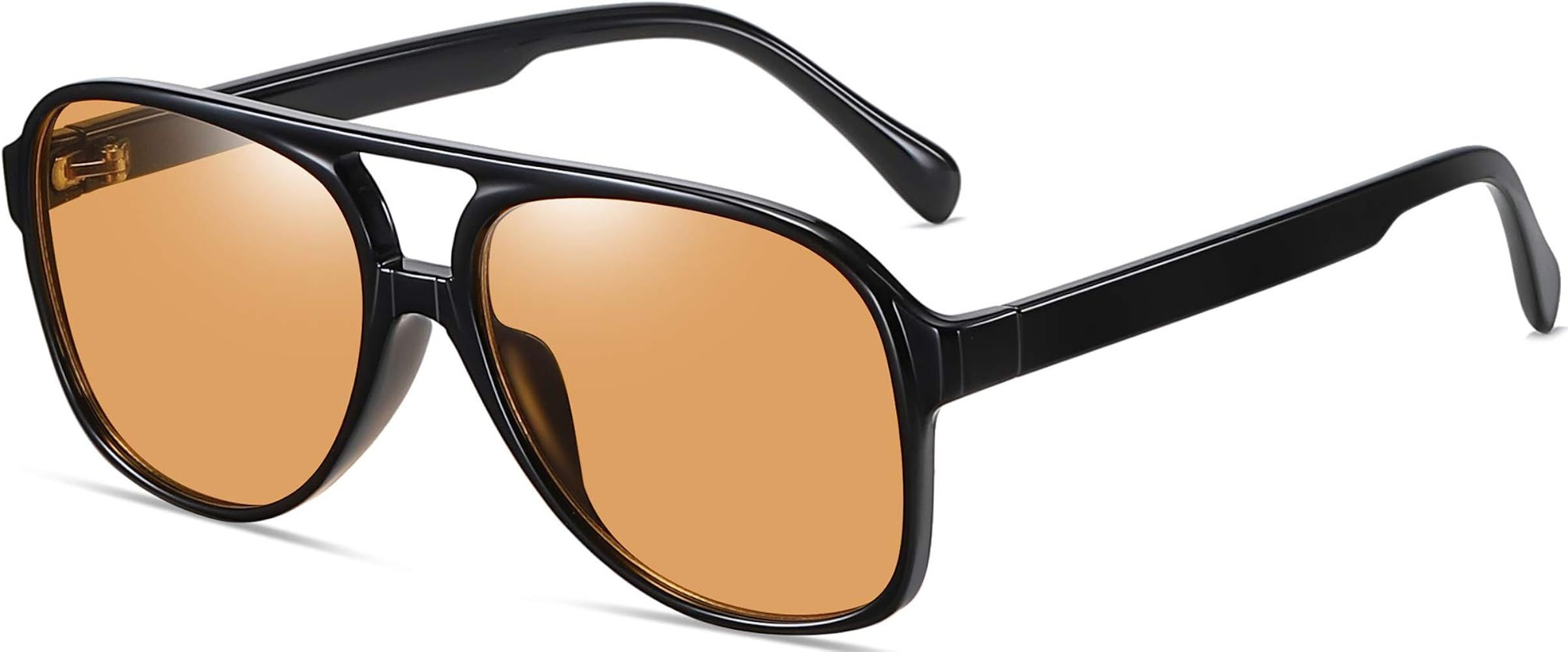 AOMASTE Polarized Aviator Sunglasses for Women Men UV Protection Shades Retro Style Large Frame | Amazon (US)