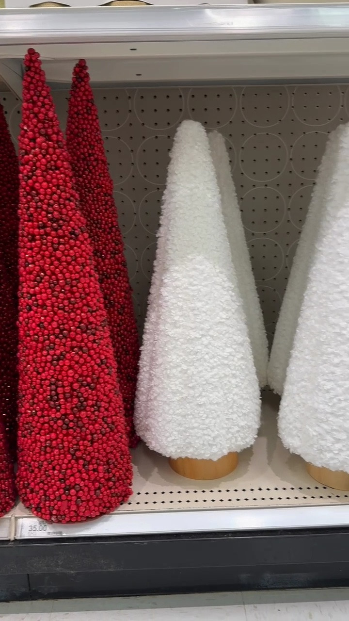 Target Christmas decorations 
Christmas tree decor, Anthropologie dupe decor
Red berry tree,
Cone shaped tree decor, white boucle tree , rattan tree decor 

#LTKHoliday #LTKHome #LTKSeasonal