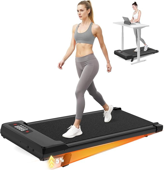 HomeFitnessCode Walking Pad Treadmill 7% Incline, Treadmills for Home, 2.5HP Portable Electric Un... | Amazon (UK)