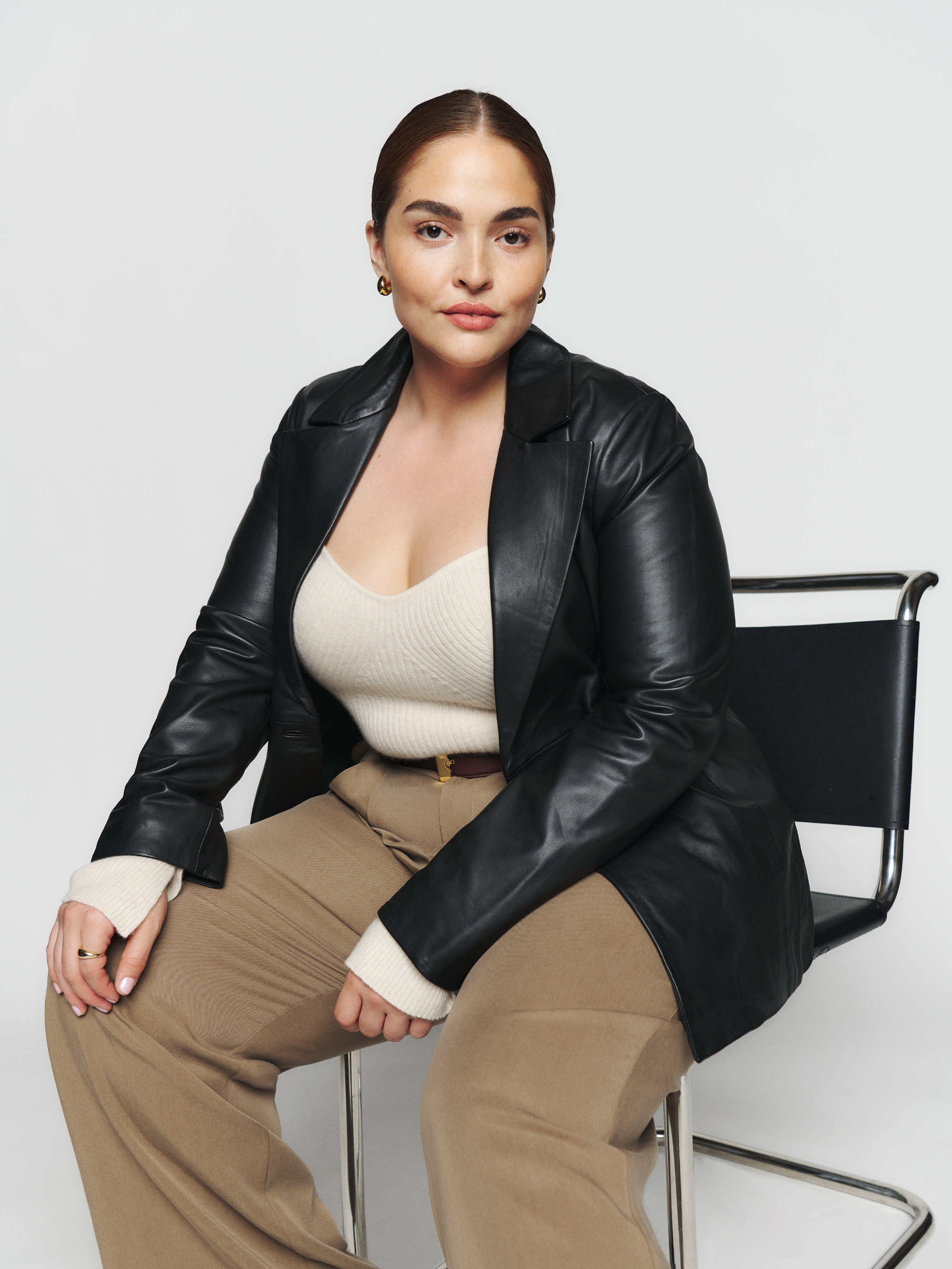 Veda Bowery Leather Blazer Es | Reformation (Global)