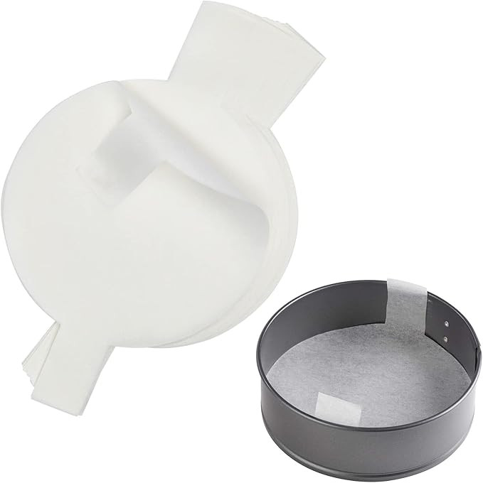 Juvale 8-Inch Parchment Paper Rounds with Lift Tabs, Nonstick Cake Pan Baking Liners - 100 Sheets... | Amazon (US)