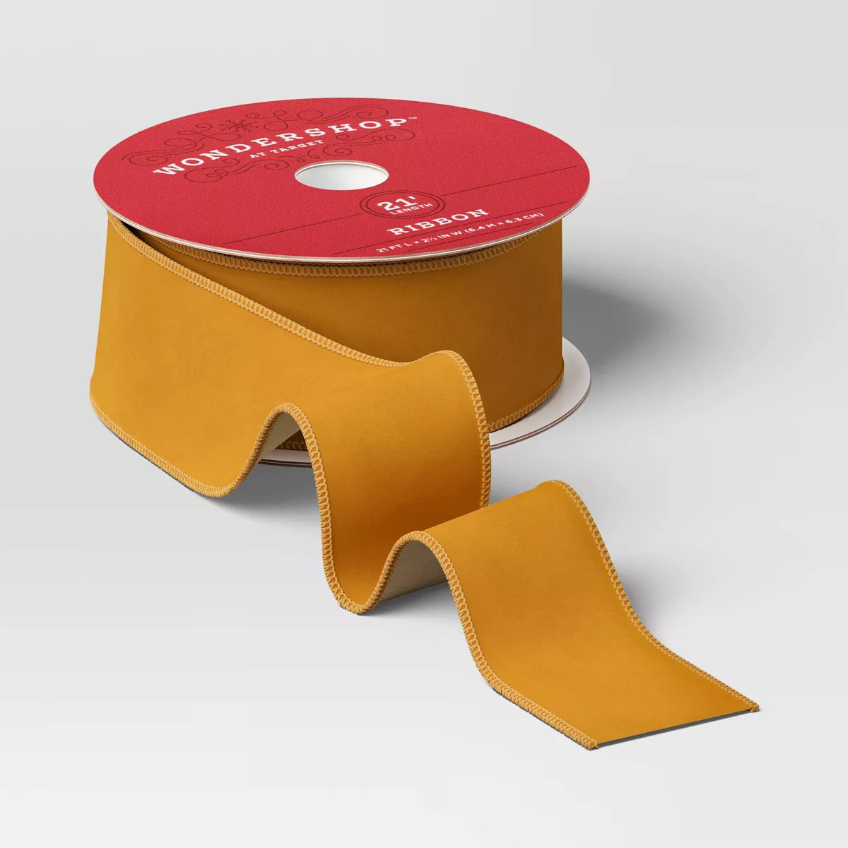 2.5" Faux Velvet Christmas Ribbon 21' Copper - Wondershop™ | Target