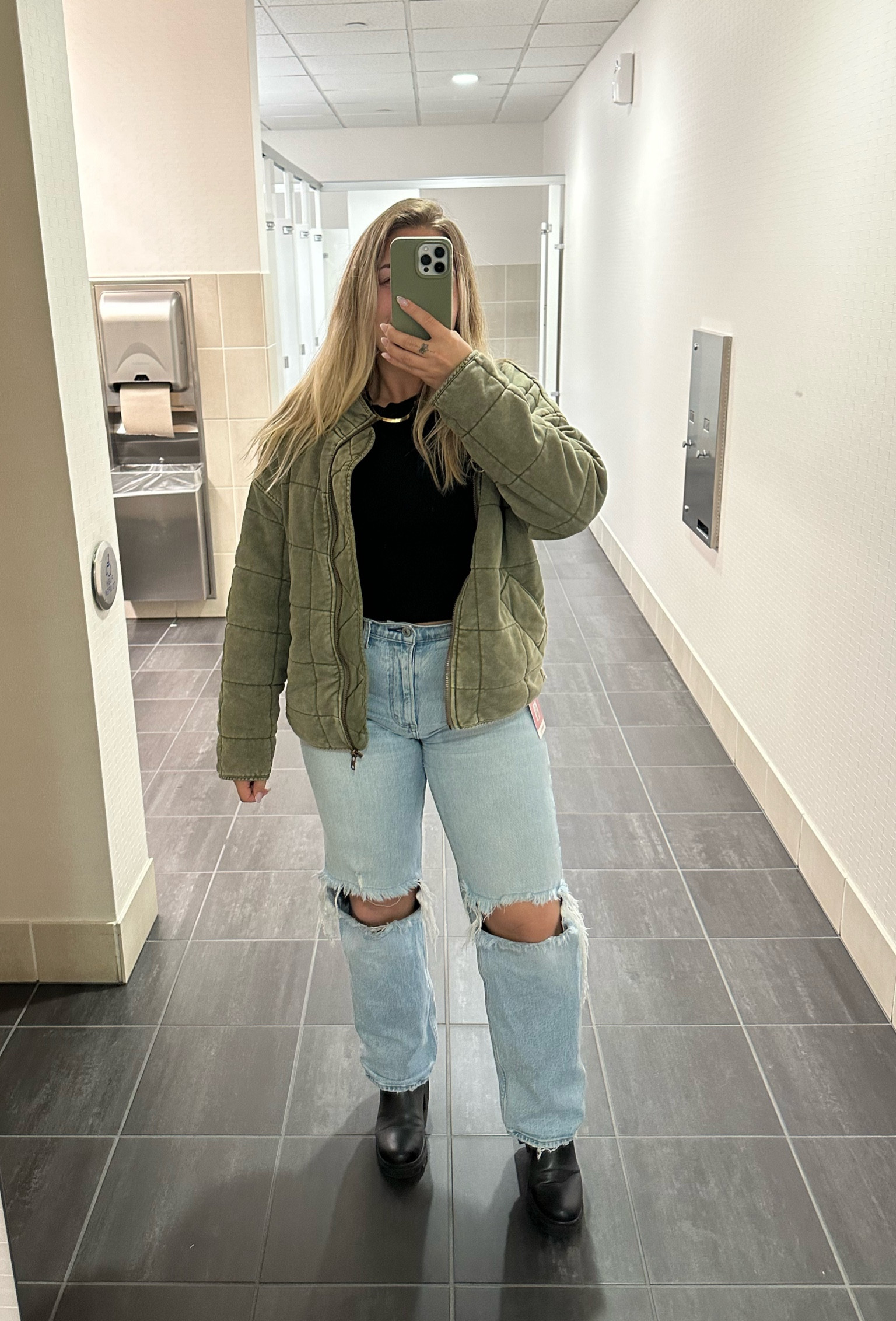 Casual work outfit! My Abercrombie jeans are on sale for $85 and my boots are 40% off with code: TURKEY 🦃  & I found a similar jacket on Amazon on sale!

#LTKworkwear #LTKsalealert #LTKshoecrush