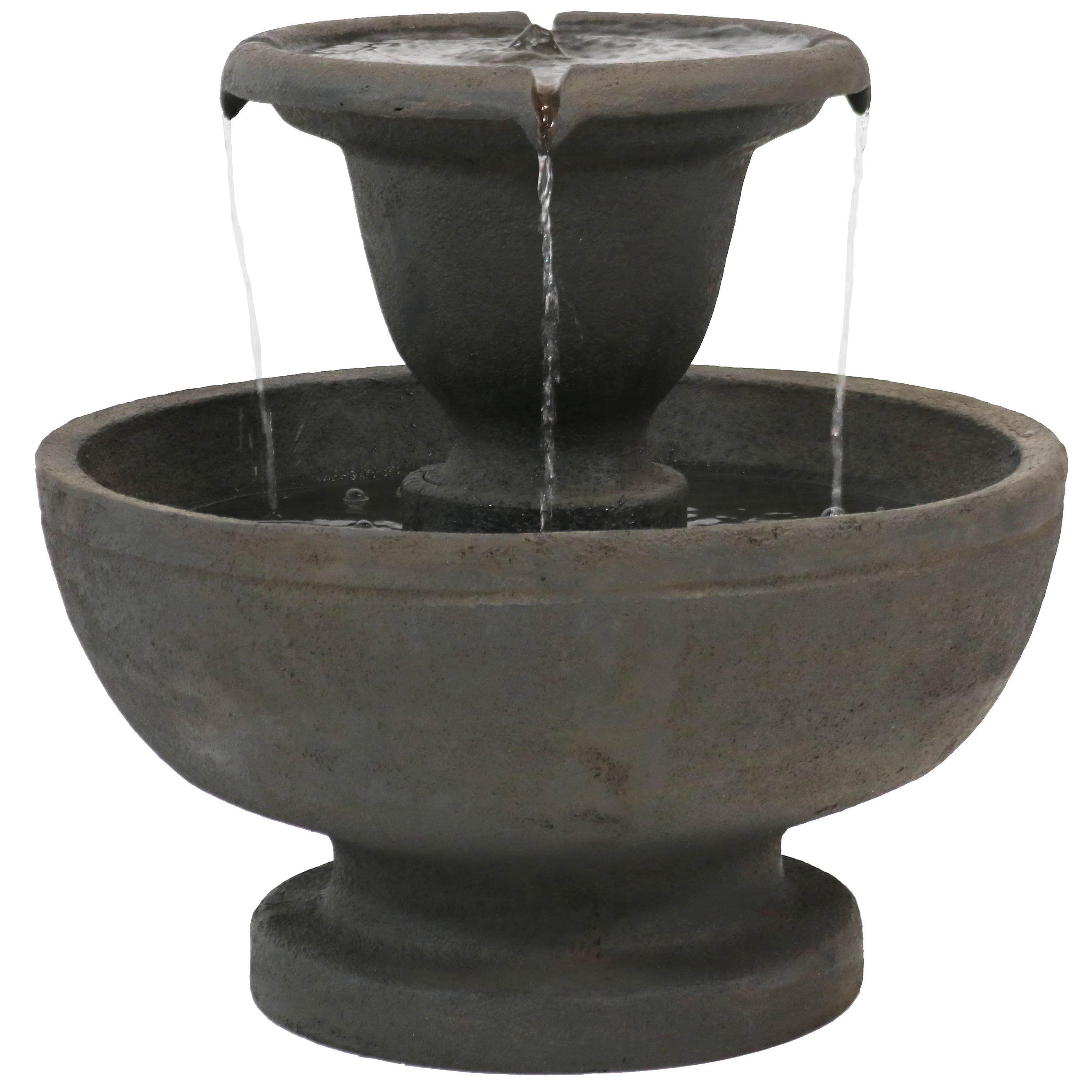 Arnulfo Streaming Falls Modern Polyresin 2-Tier Outdoor Water Fountain | Wayfair North America