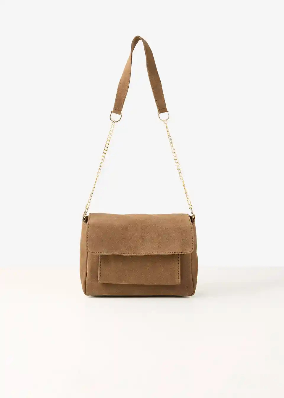 Umhängetasche aus Verloursleder | Bonprix DE