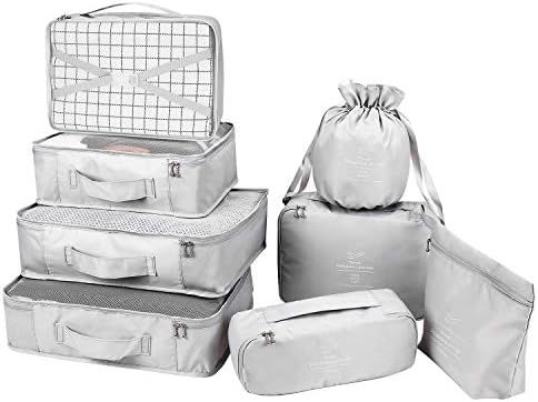 Amazon.com | Packing Cubes 8 Sets Latest Design Travel Luggage Organizers Include Waterproof Shoe... | Amazon (US)