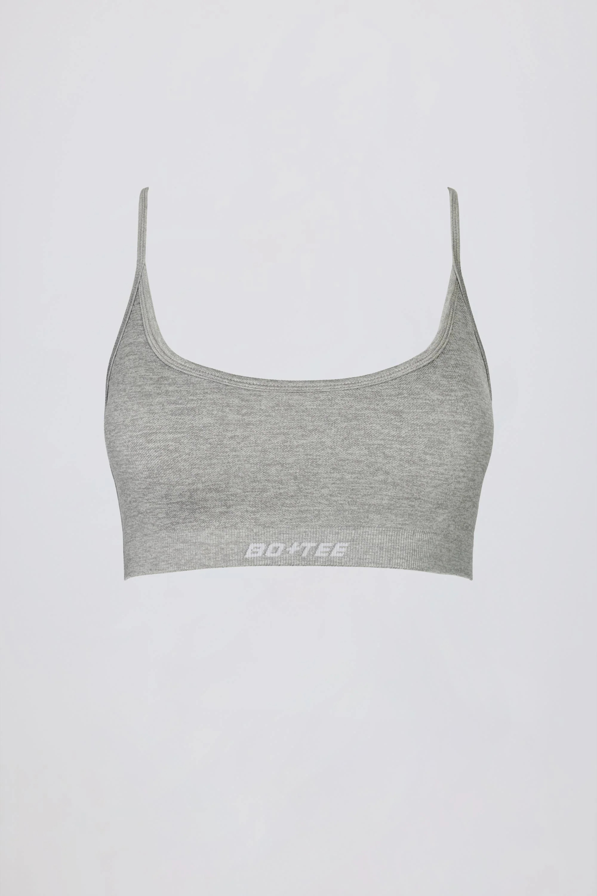 Super Sculpt Seamless Backless Sports Bra in Grey Marl | Bo&Tee