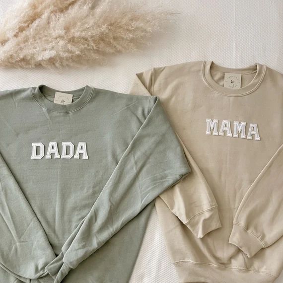 Mama sweatshirt | Dada Sweatshirt | Mom and Dad Hospital Outfit | Father's Day Gift| First Time M... | Etsy (US)