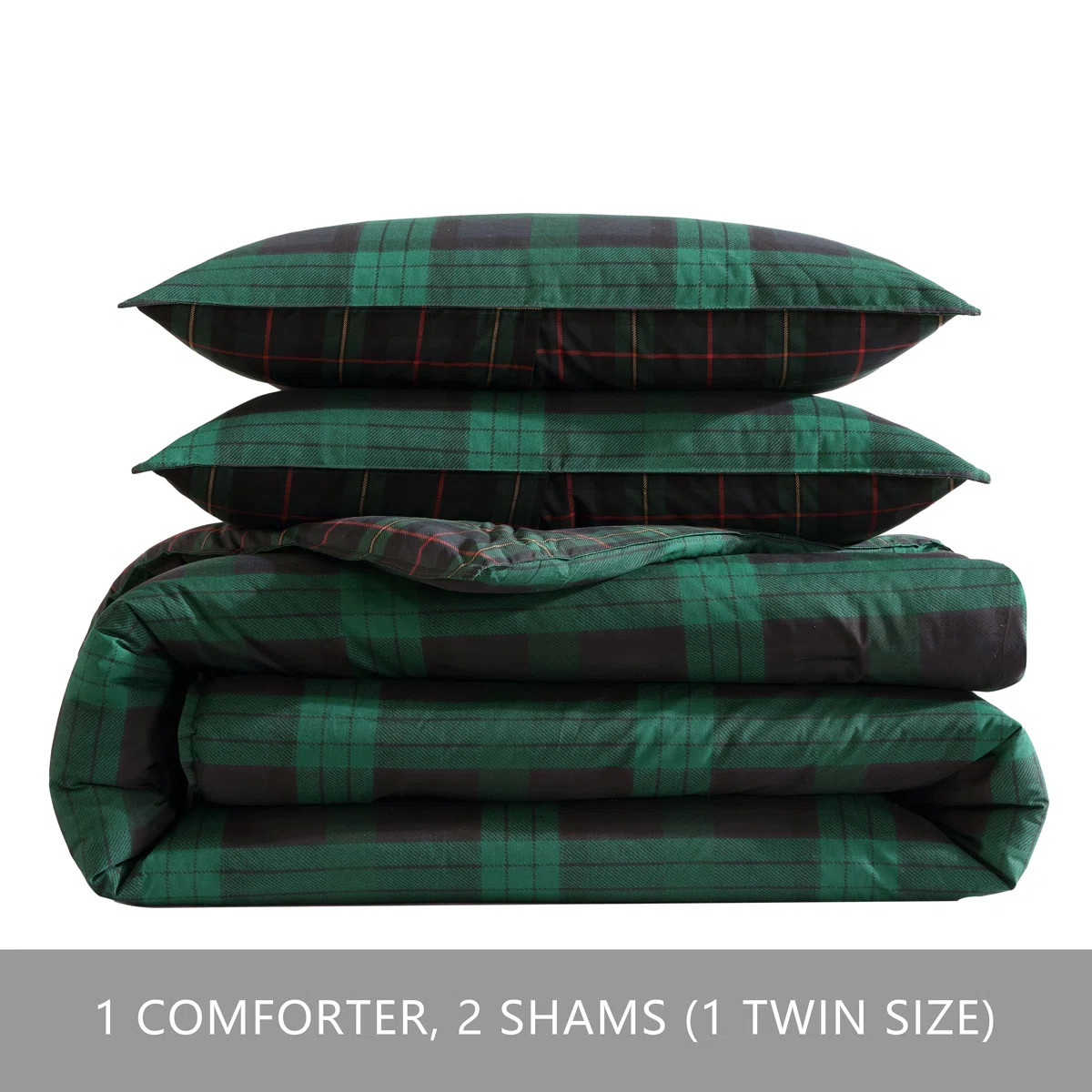 Eddie Bauer Woodland Tartan Cotton Green Comforter Set & Reviews | Wayfair | Wayfair North America