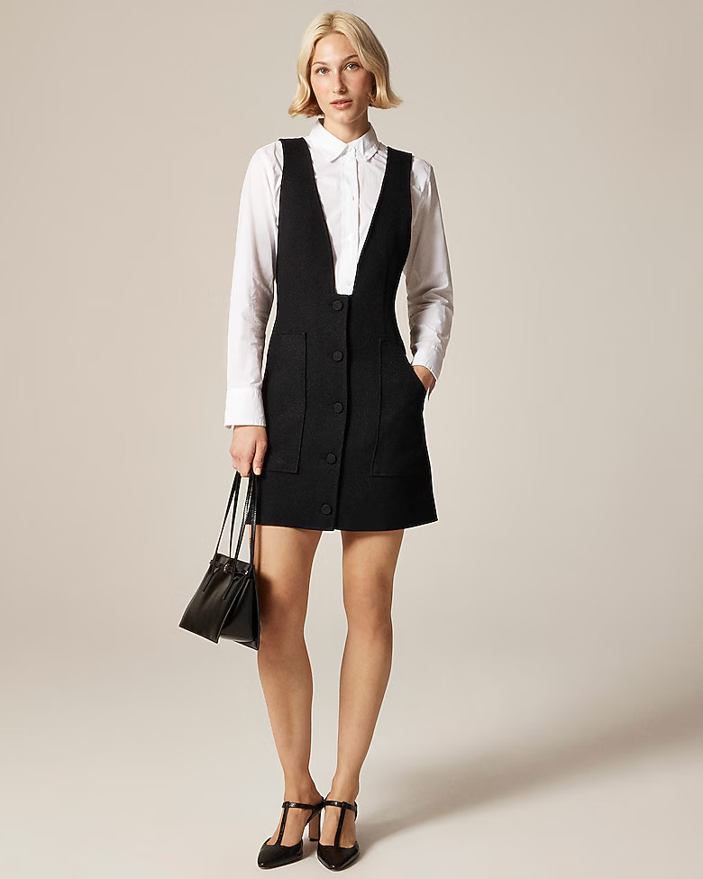 Patch-pocket suit dress in bouclé | J. Crew US