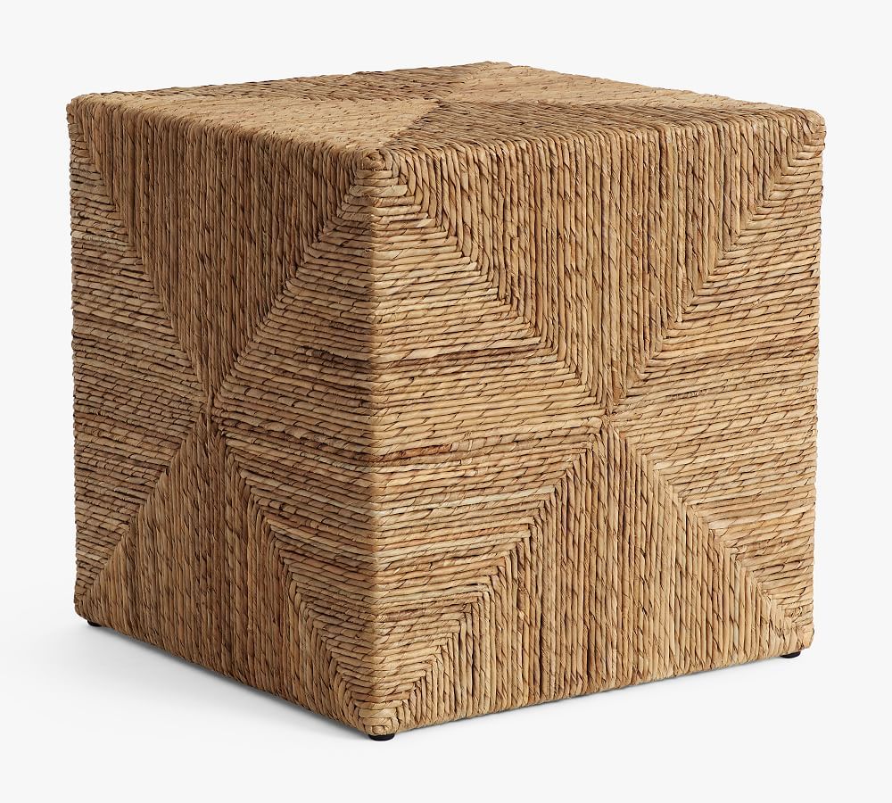 Malibu Square Woven Accent Cube | Pottery Barn (US)