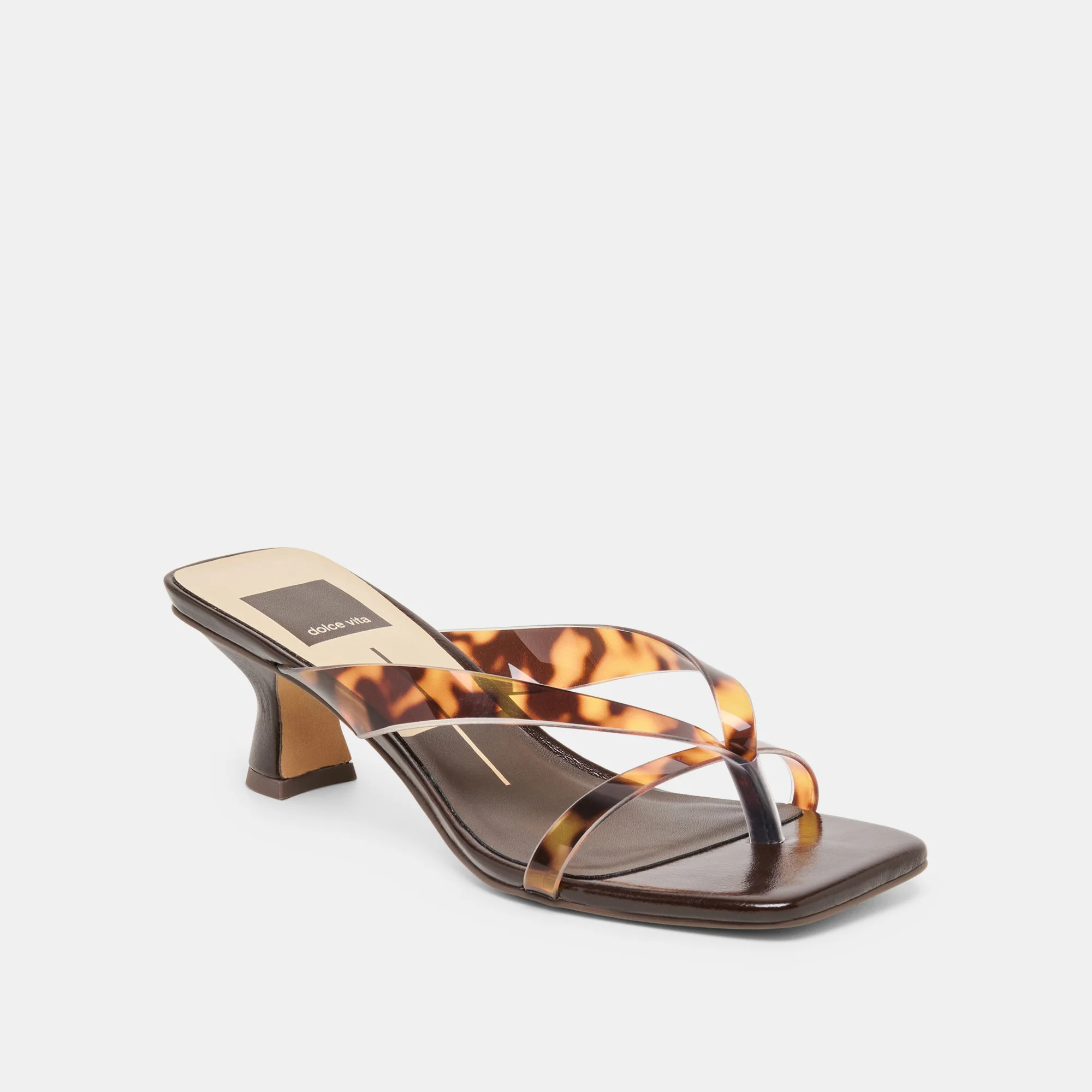 Brevel Vinyl Heels Tortoise Jelly | DolceVita.com