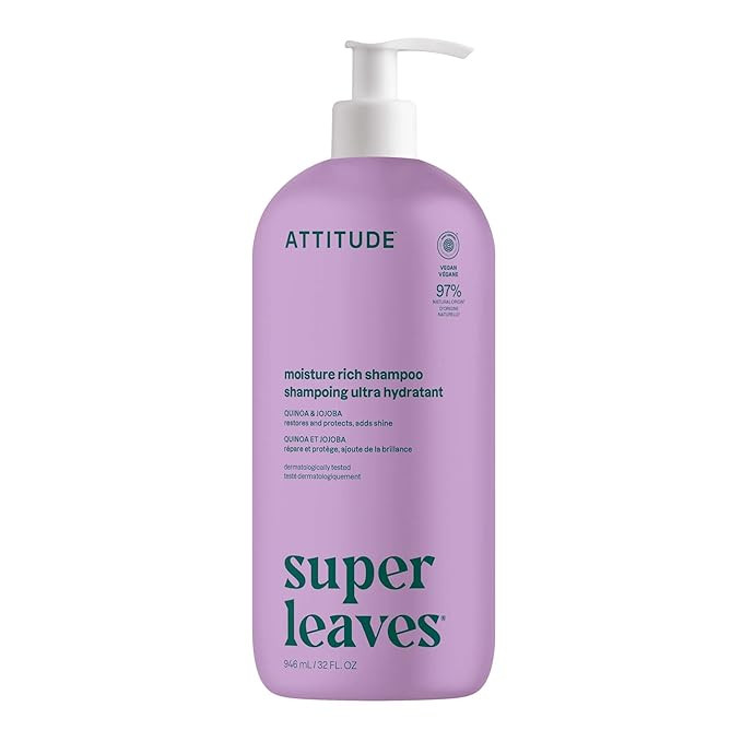 ATTITUDE Moisture Rich Hair Shampoo, EWG Verified, For Dry and Damaged Hair, Naturally Derived In... | Amazon (US)