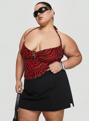 Gigi Skort Black Curve | Princess Polly US