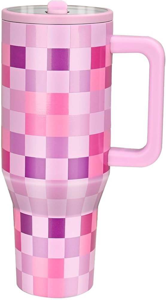 40 oz Tumbler with Handle Flip Straw | Rubber Base Straw | 100% Leak Resistant Water Bottle | Ins... | Amazon (US)