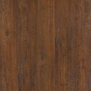 Outlast+ Auburn Scraped Oak 12 mm T x 6.1 in. W Waterproof Laminate Wood Flooring (16.12 sq. ft./case) | The Home Depot