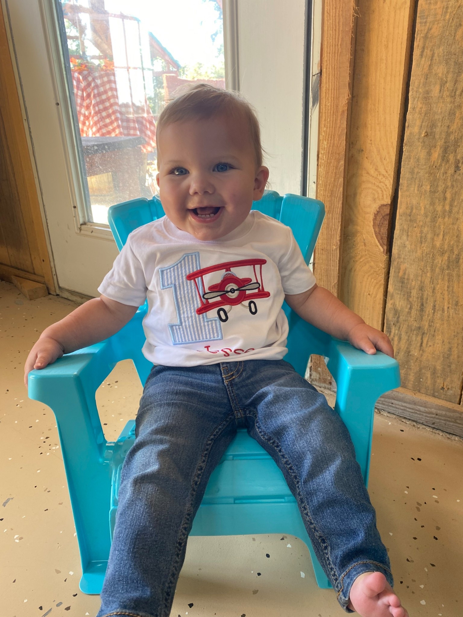 These toddler chairs are adorable! They come in multiple color options. Also linking his birthday shirt from his first birthday! It was airplane themed (time flies) super cute and love the colors! The quality was so good and shipping was very timely.