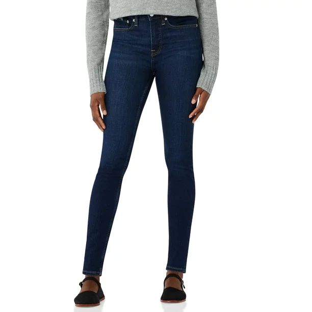 Free Assembly Women’s Essential Cozy Skinny High-Rise Jeans - Walmart.com | Walmart (US)