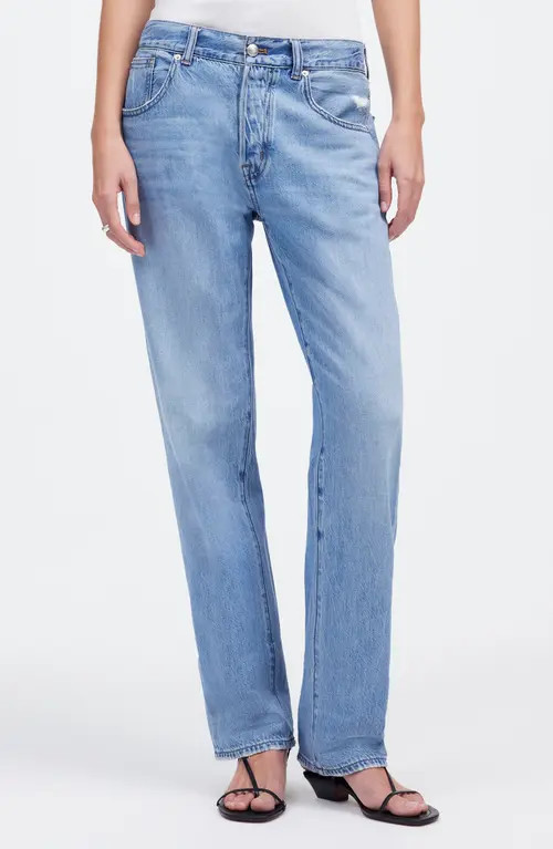 Madewell The Dean Easy Straight Leg Jeans in Northridge Wash at Nordstrom, Size 31 | Nordstrom