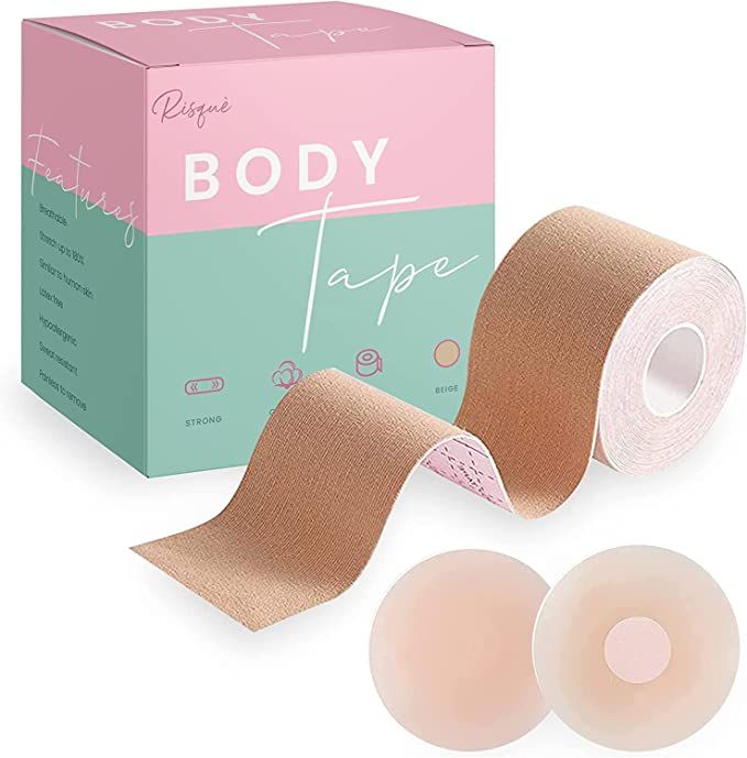 Boob Tape Boobytape for Breast Lift | Achieve Chest Brace Lift & Contour of Breasts | Sticky Body... | Amazon (US)
