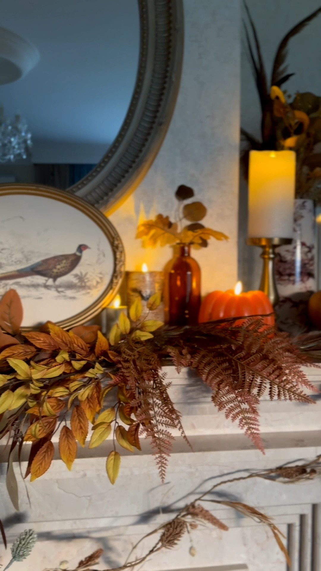 Fall living room mantel decor, pumpkin candle, @Michaels fall stems, cozy fall home decor

#LTKHome #LTKSaleAlert #LTKSeasonal