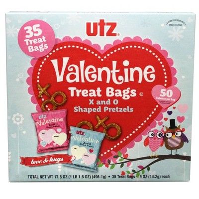 Utz Valentine Fun Shaped Pretzel Exchange Snacks - 40/.5oz | Target