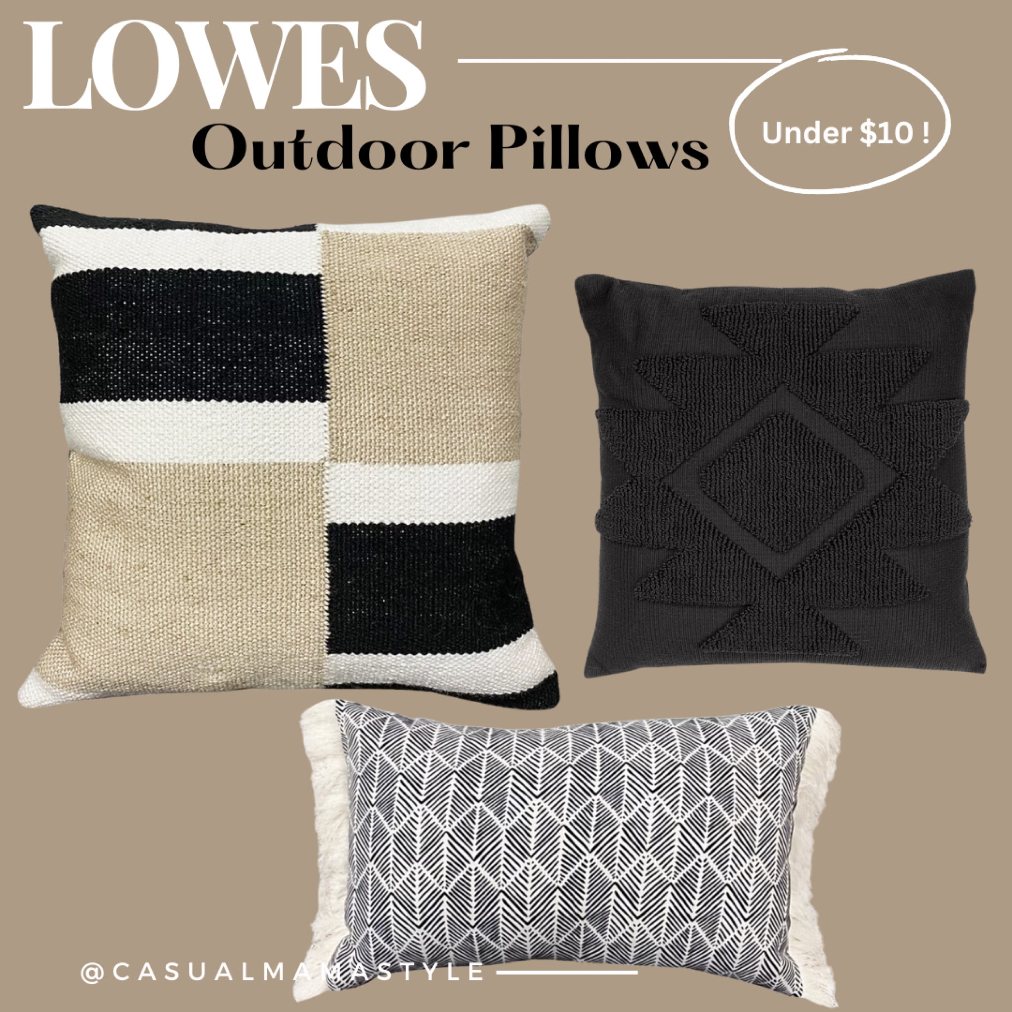 Outdoor pillows, patio decor, outdoor furniture, Lowe’s finds, clearance 

#LTKFindsUnder50 #LTKHome #LTKStyleTip