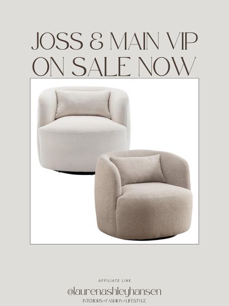 These gorgeous swivel barrel chairs are on sale for Joss & Main VIP sale under $330!! Comes in multiple fabrics 

#LTKsalealert #LTKstyletip #LTKhome