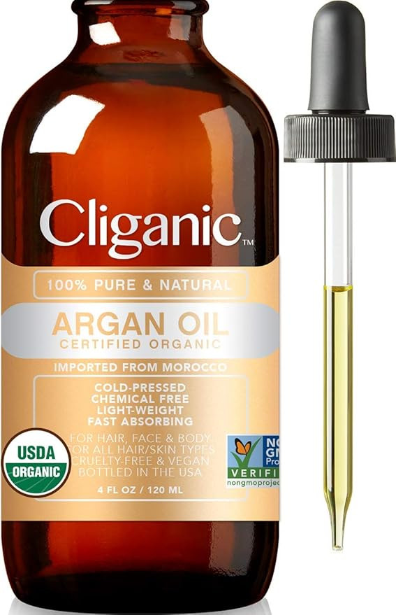 Cliganic USDA Organic Argan Oil, 100% Pure | for Hair, Face & Skin | Natural Cold Pressed Carrier... | Amazon (US)