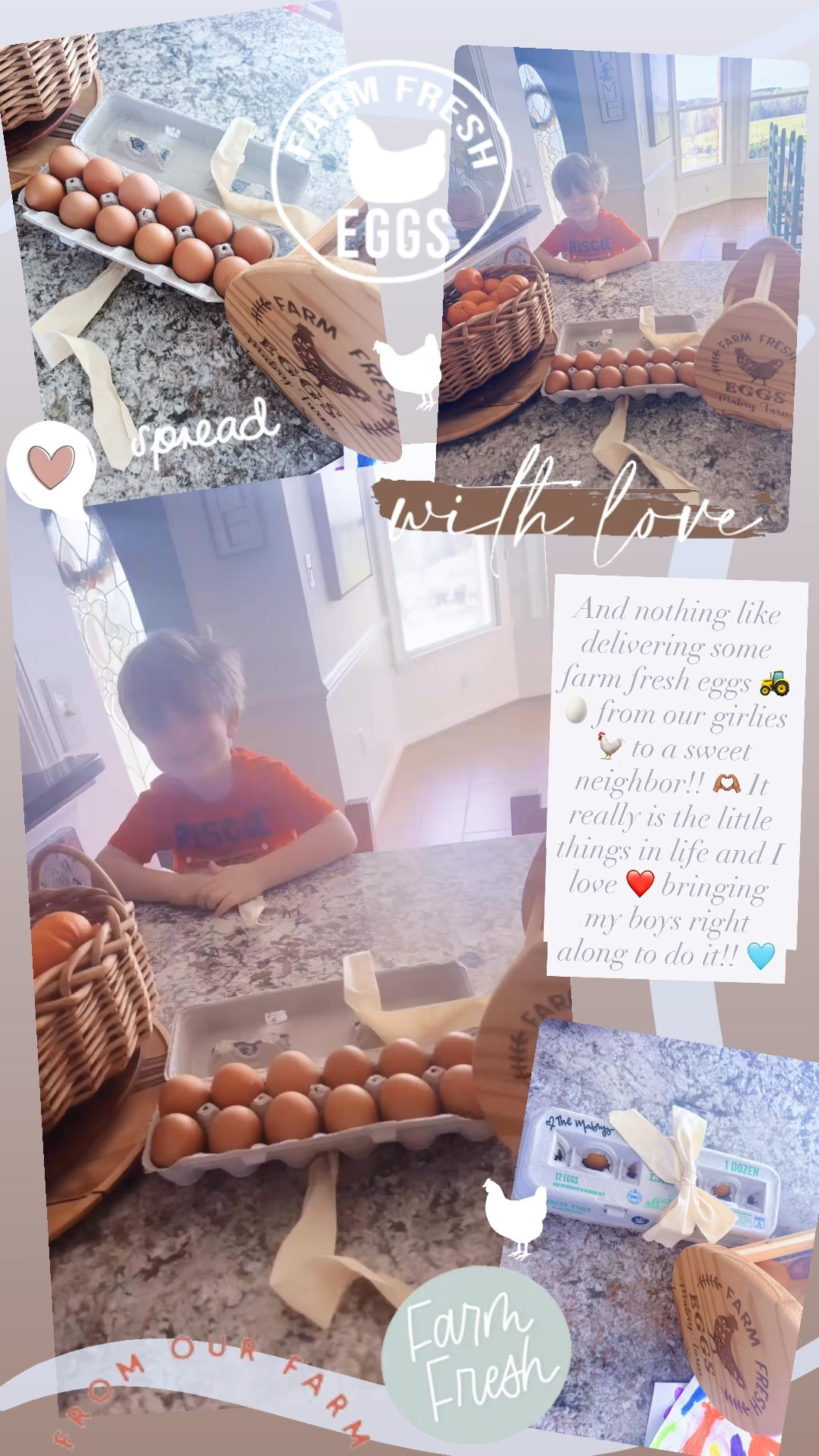 Love sharing farm fresh eggs with our neighbors 🐓🥚🧺